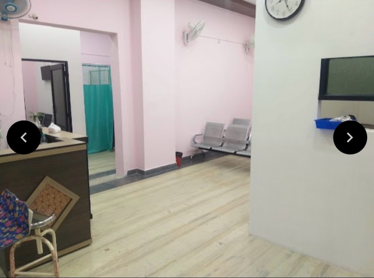 Clinic waiting area and reception